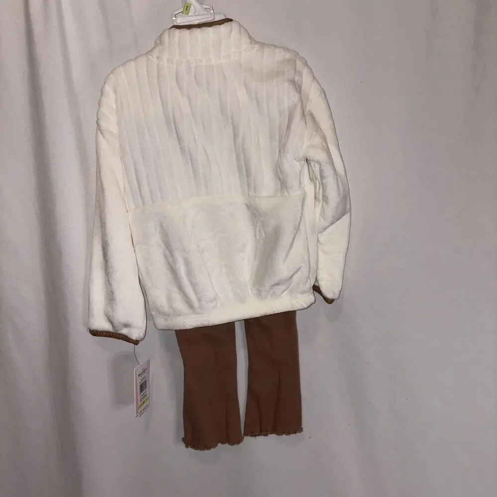 JUICY COUTURE 2 Piece Set Fleece Pullover & Legging Pants Girls 4T Gold NWT